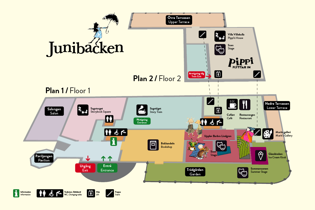 junibacken karta Karta Junibacken junibacken karta